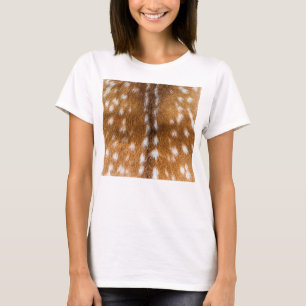 Gepunktete Hirschpelzstruktur T-Shirt