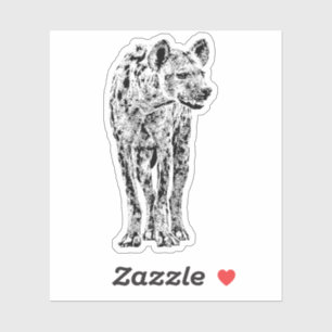 Gepunktete Hyena Full Abbildung Aufkleber