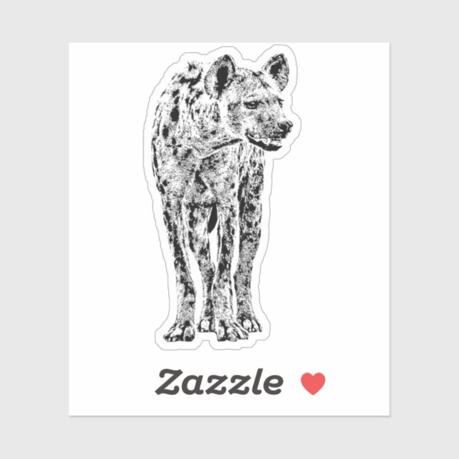 Gepunktete Hyena Full Abbildung Aufkleber (Blatt)