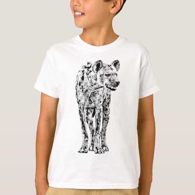 Gepunktete Hyena Wildlife für Hyena Fans T-Shirt (Vorderseite)