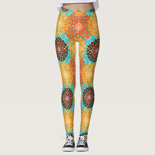 Gepunktete Kreise Leggings (Vorderseite)