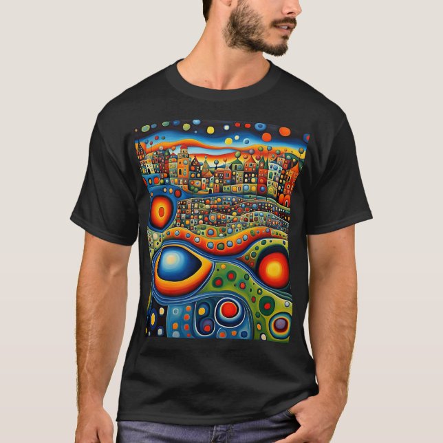Gepunktete Landschaft T-Shirt (Vorderseite)