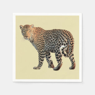 Gepunktete Leopard Wild Cat Fotografie Serviette