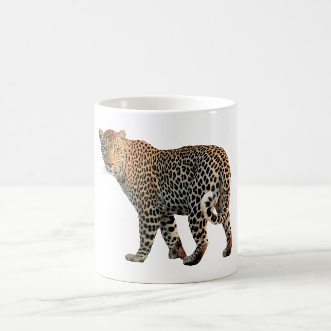 Gepunktete Leopard Wild Cat Fotografie Tasse (Mittel)