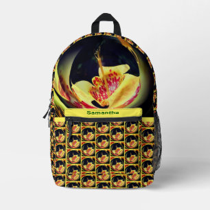 Gepunktete Liege Abstrakte Kunst Personalisiert Bedruckter Rucksack
