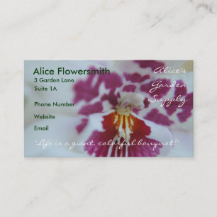 Gepunktete Lila Orchiatkarten Visitenkarte