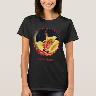 Gepunktete Lilien-Blumen-Abstrakt personalisiert T-Shirt