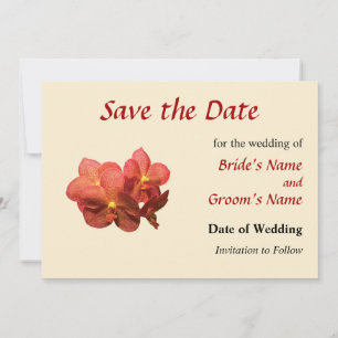 Gepunktete Orange Orchideen - Termin vormerken Save The Date
