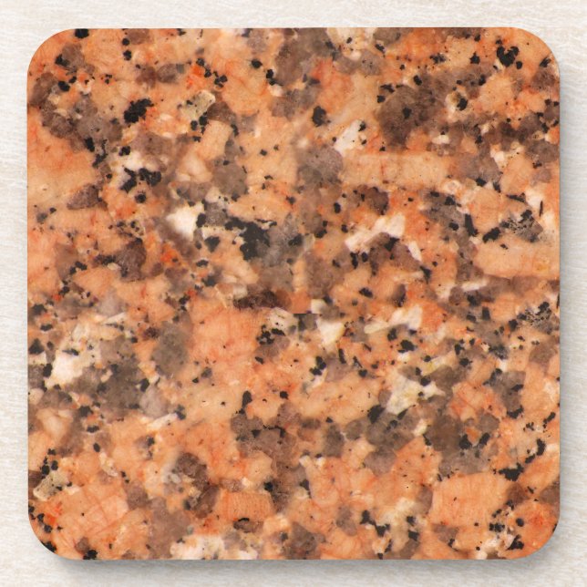 Gepunktete Rock Textur Lebhaftes Muster Orange Bla Untersetzer (Vorderseite)