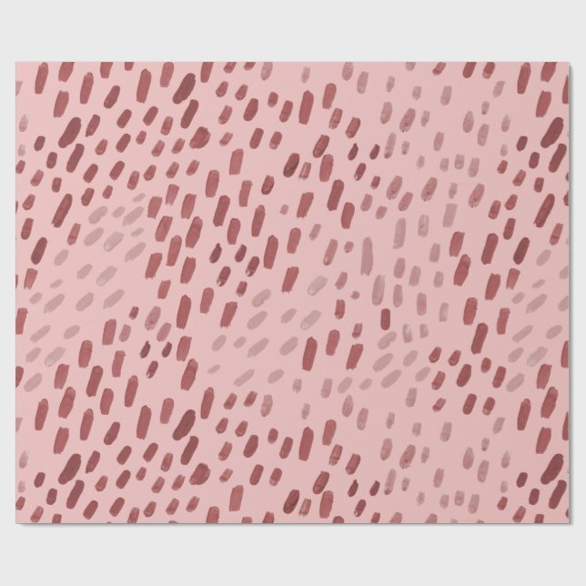 Gepunktete Röte Rosa Geschenkpapier (Flach)