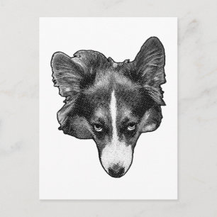 gepunktete ruhige Augen Postkarte