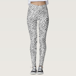 Gepunktete Schwarzweiss-Leggings Leggings
