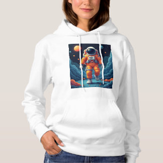 Gepunktete Spaceman-Frauen-Hoodie Hoodie