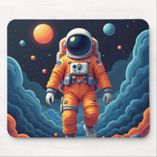 Gepunktete Spaceman-Maus-Pad Mousepad