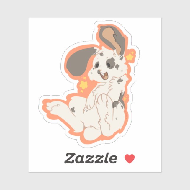 Gepunkteter Bunny Sticker (Blatt)