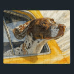 Gepunkteter Hund auf Autofahrten Kunstdrucken Puzzle<br><div class="desc">Mit einem gepunkteten Hund, der sich aus einem gelben Auto herauskitzelt, erweckt dieser dynamische Kunstdruck die Begeisterung und Neugier eines Hundes auf einer lustigen Autofahrt. Dieses Kunstwerk ist perfekt für Hundebesitzer und Tierkünstler geeignet und verleiht jedem Zimmer eine lebendige und abenteuerliche Atmosphäre. Lass die Energie und Freude dieses gepunkteten Hundes...</div>