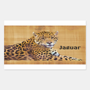 Gepunkteter Jaguar Big Cat-Liebhaber #Gift Rechteckiger Aufkleber