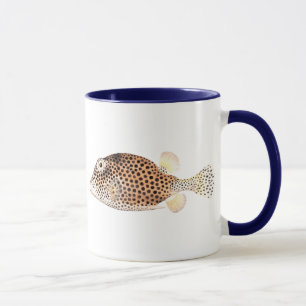Gepunkteter Kofferfisch Vintage-Fischdruck - Doppe Tasse