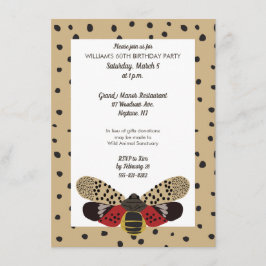 Gepunkteter Lanternfly-Bug Personalisiert Einladung