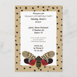 Gepunkteter Lanternfly-Bug Personalisiert Einladung