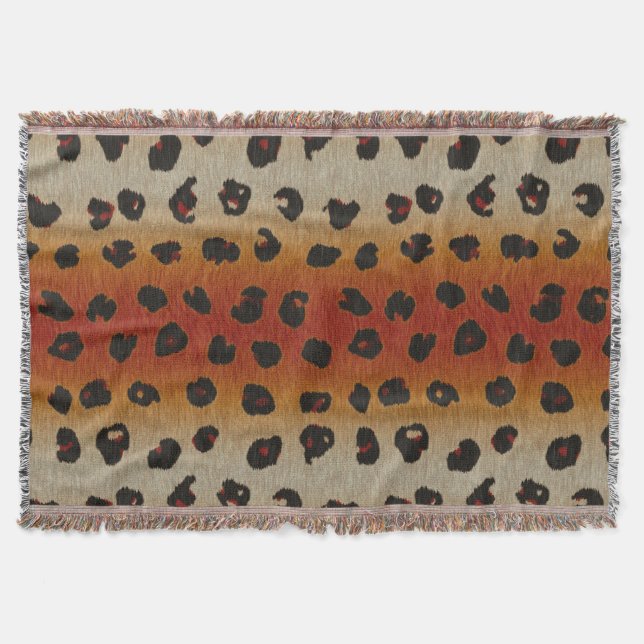 Gepunkteter Leopard-Tierdruck-Musterthrow-Decke Decke (Vorderseite)