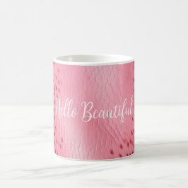 Gepunkteter Leopardendruck, rosa Kaffeetasse