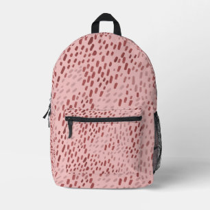Gepunkteter Röter Teint Rosa Bedruckter Rucksack