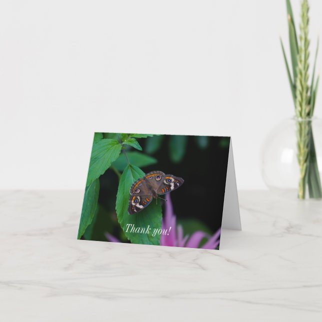 Gepunkteter Schmetterling Dankeschön Karte (Vorderseite)