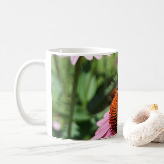 Gepunkteter Schmetterling Kaffeetasse (Mit Donut)