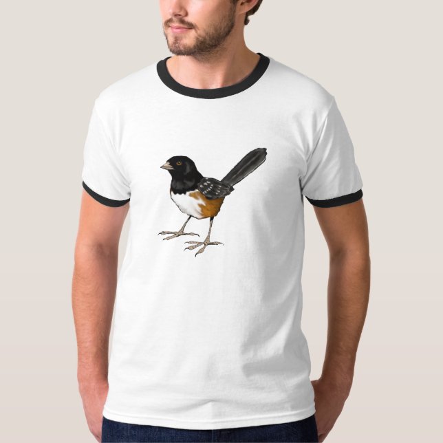 Gepunkteter Towhee-Vogel, ursprüngliche Kunst, T-Shirt (Vorderseite)