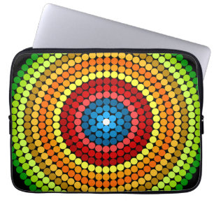 Gepunktetes abstraktes Mandala-Kunstdesign-65904 Laptopschutzhülle
