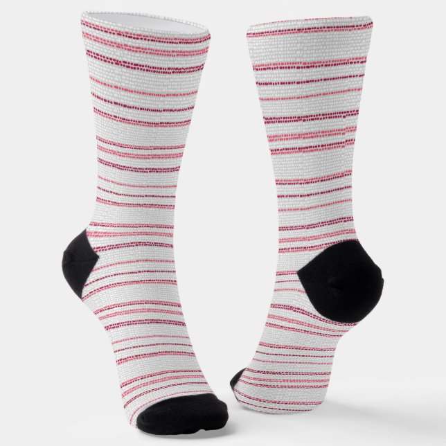 Gepunktetes gestreiftes Muster. Socken (Gewinkelt)