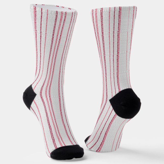 Gepunktetes gestreiftes Muster. Socken (Gewinkelt)