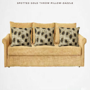 Gepunktetes Gold Kissen
