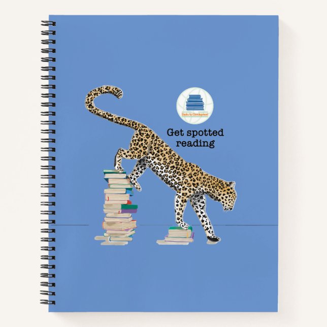 Gepunktetes Leopard-Notebook, 8 1/2" x 11" Notizbuch (Vorderseite)