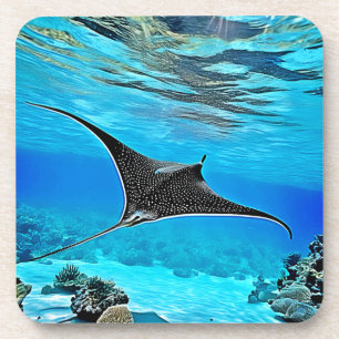 Gepunktetes Raydesign unter Wasser Getränkeuntersetzer