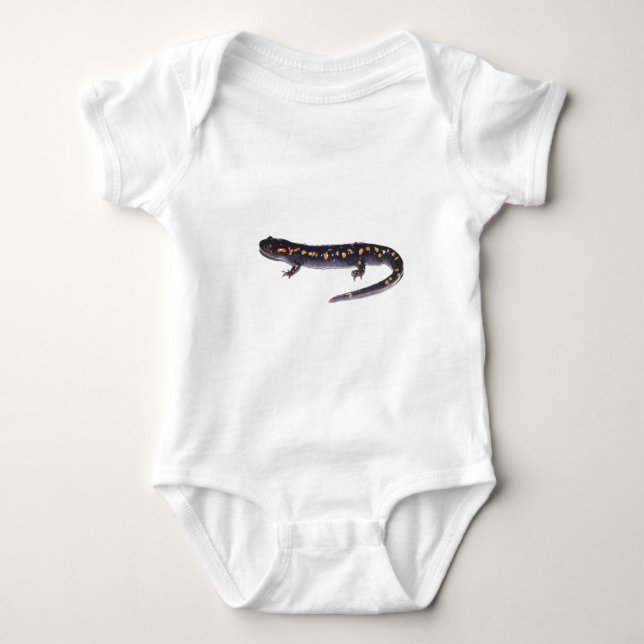 Gepunktetes Salamander-Shirt Baby Strampler (Vorderseite)