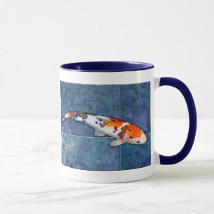 Gepunktetes Sanke Koi in mit Ziegeln gedecktem Tasse