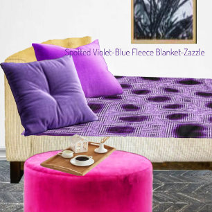 Gepunktetes Violett-Blau Fleecedecke