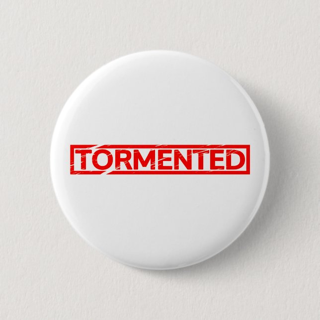 gequälte Briefmarke Button (Vorderseite)