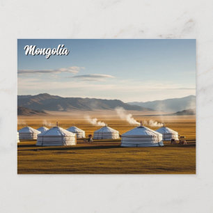 Ger Camp Mongolei Yurt Reise Postkarte
