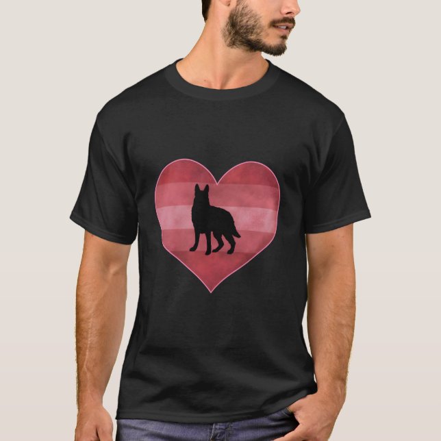 Ger Shepherd Day He Love T-Shirt (Vorderseite)