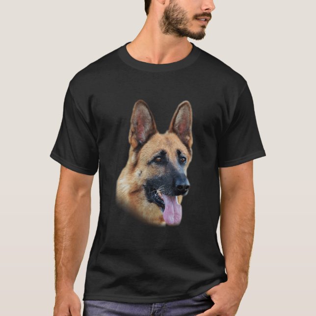 Ger Shepherd Face T-Shirt (Vorderseite)