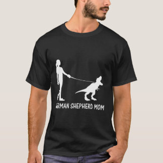 Ger Shepherd Mama Dinosaur Gsd Eigentümer Trex Mut T-Shirt