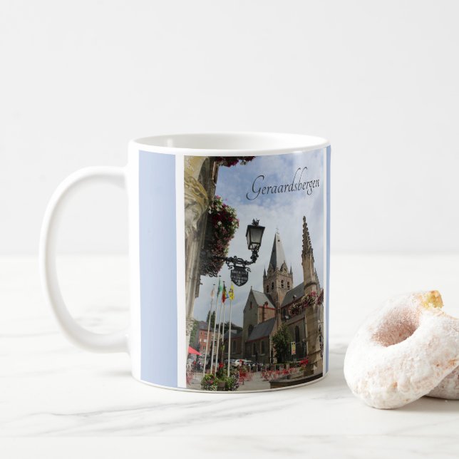 Geraardsbergen, Ostflandern, Belgien Souvenir Kaffeetasse (Mit Donut)