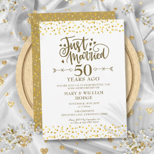 Gerade 50. Hochzeitstag geheiratet Einladung