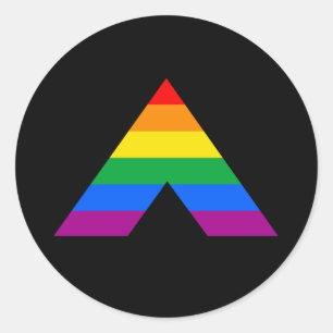 Gerade Ally-Symbol Runder Aufkleber