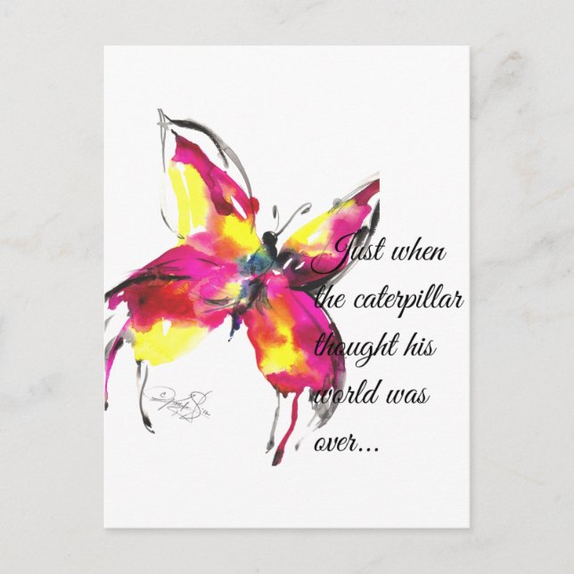 Gerade als er dachte, seine Welt sei vorbei... Postkarte (Vorderseite)