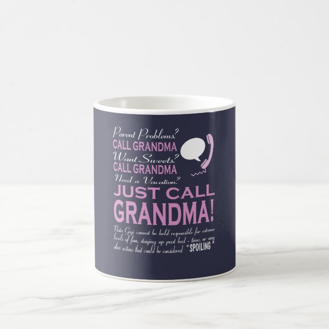 Gerade Anruf-Großmutter! Tasse (Mittel)