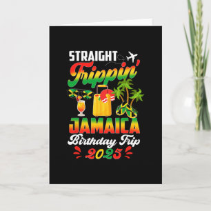 Gerade auf Trip Jamaica Urlaub 2025 Geburtstag F Karte